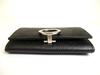 Authentic BVLGARI Black Leather Logo Clip Coin Purse #a895  Refurbished
