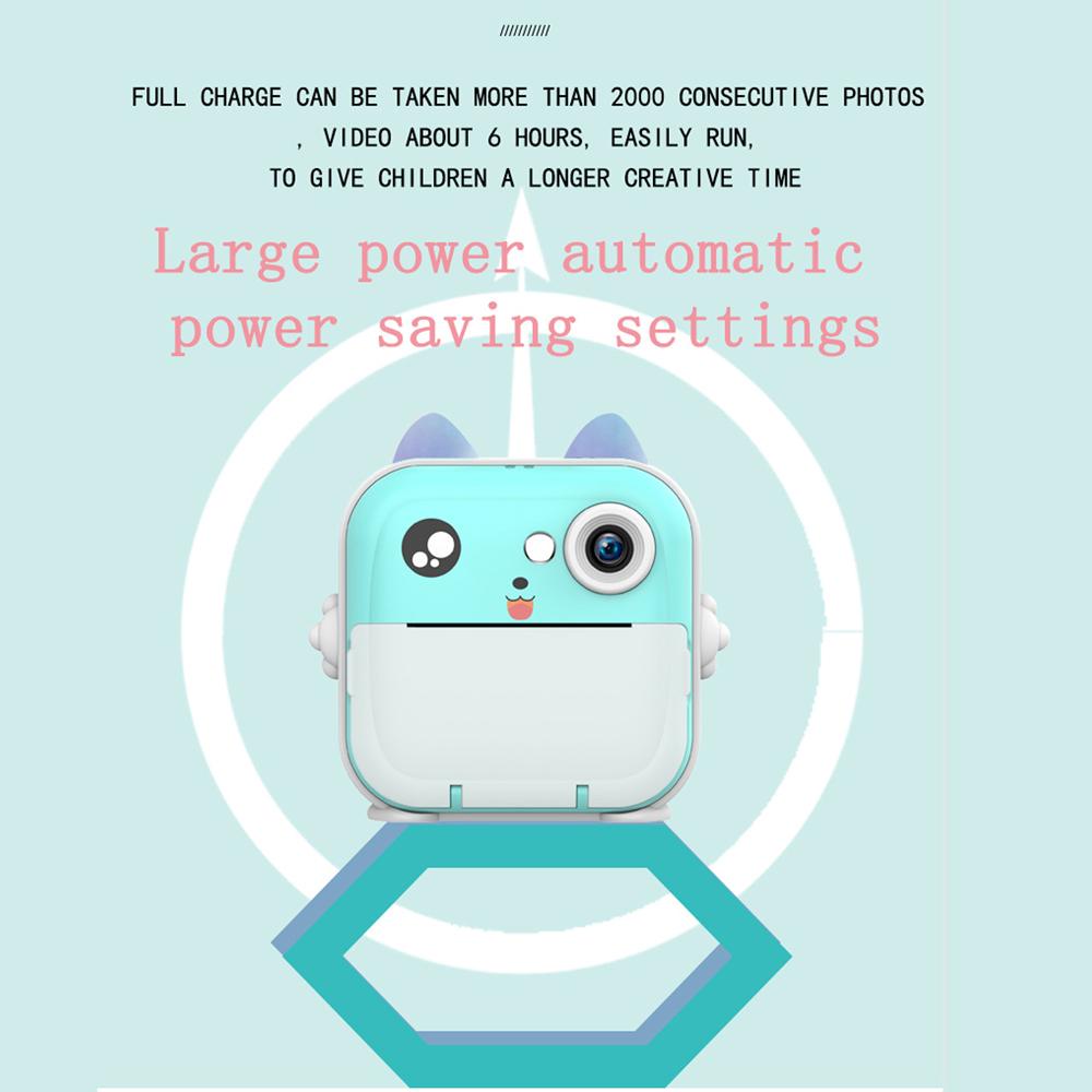Детская камера с мгновенной печатью, мини-термопринтер, видеоцифровая детская камера для фотографии, развивающие игрушки, подарок