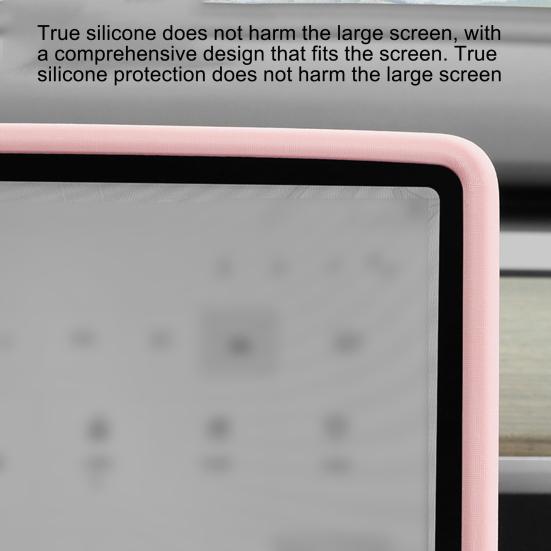Car Navigation Screen Silicone Frame for Tesla Model 3/Y Perfect Fit Center Console Display Screen Protector Cover Car Interior Accessories