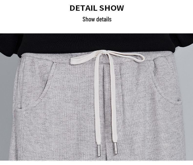 Мужские модные спортивные брюки свободного кроя на флисовой подкладке - осенне-зимние, прямого кроя, в стиле "папа"