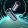 Baseus Pro Dual-Port Car Charger 40W USB-C & USB-A with Cable - Gray | PD QC 4.0+ SCP FCP AFC Support