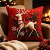 Soft Christmas Pillow Covers 2D Printed Xmas Pillowslip Atmosphere Throw Cushion Case  Sofa