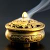 Auspicious Ruyi Dragon And Phoenix Incense Burner Household Creative Alloy Relief Mini Burner O V0V1