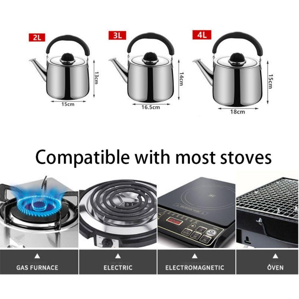 Чайник со свистком 2 л/3 л/4 л, чайник из нержавеющей стали 304, бытовой кофейник, кухонные аксессуары