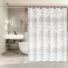 Белая цветочная шторка для душа в пасторальном стиле, уютная занавеска для ванной, отличный предмет для ремонта ванных комнат в арендованном жилье