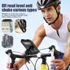 Anti-Theft Waterproof Motorcycle Phone Holder Bike Phone Mount Handlebar Stem Mobile Holder 360° Rotation for 5.5-6.9inch
