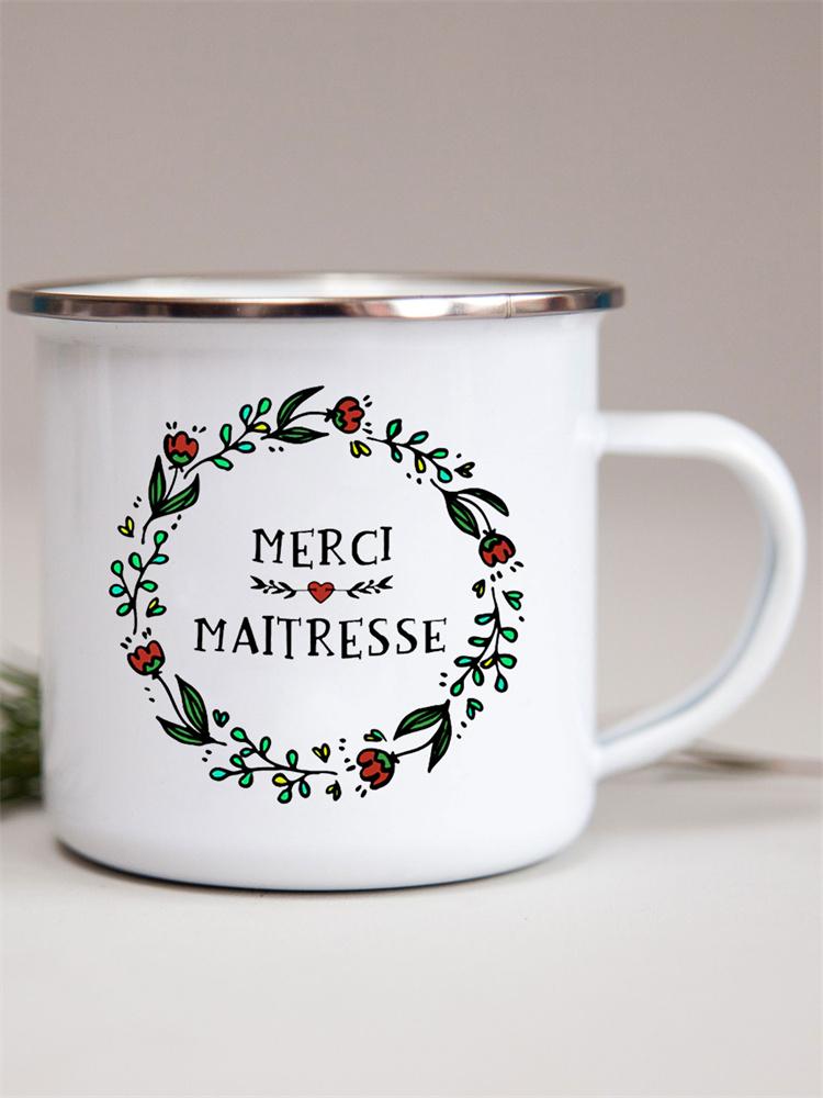 Французские цветочные эмалевые кружки с принтом креативные кружки для кофе кружка для молока вина пива напитка сока школьная ручка для дома посуда для питья подарки учителю