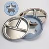 304 Stainless Steel 3 Grids Children Dishes Kids Feeding Bowls  Toddle Training Tableware