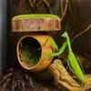 Magnetic Spider Hide Cave Handmade Natural Hide Jumping Spider Shelter Mini Decorative Magnetic Spider Habitat
