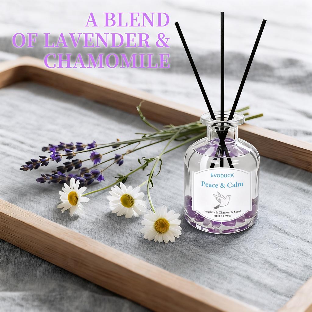 Non-Flaming Fragrance Diffuser, Flameless Sweet Orange Lemon Oil With Reed Diffuser Stick Home Room Air Freshener Decor 50ml