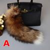 Charm Long Pendant Fluffy Fox Tail Fur Keychain Handbag Accessories Keyring Fashion Lovely 40cm