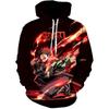 Толстовки для мужчин Толстовка с капюшоном с 3D-принтом и аниме-графикой Толстовка Женская пуловер