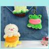 Милый Плюшевый Брелок-Подвеска в виде Лягушки и Утки, Креативная Подвеска с Превращающимся Животным
