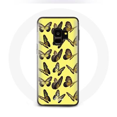 Чехол - Samsung - Galaxy S9 - Бабочки - Желтый - Гибкий
