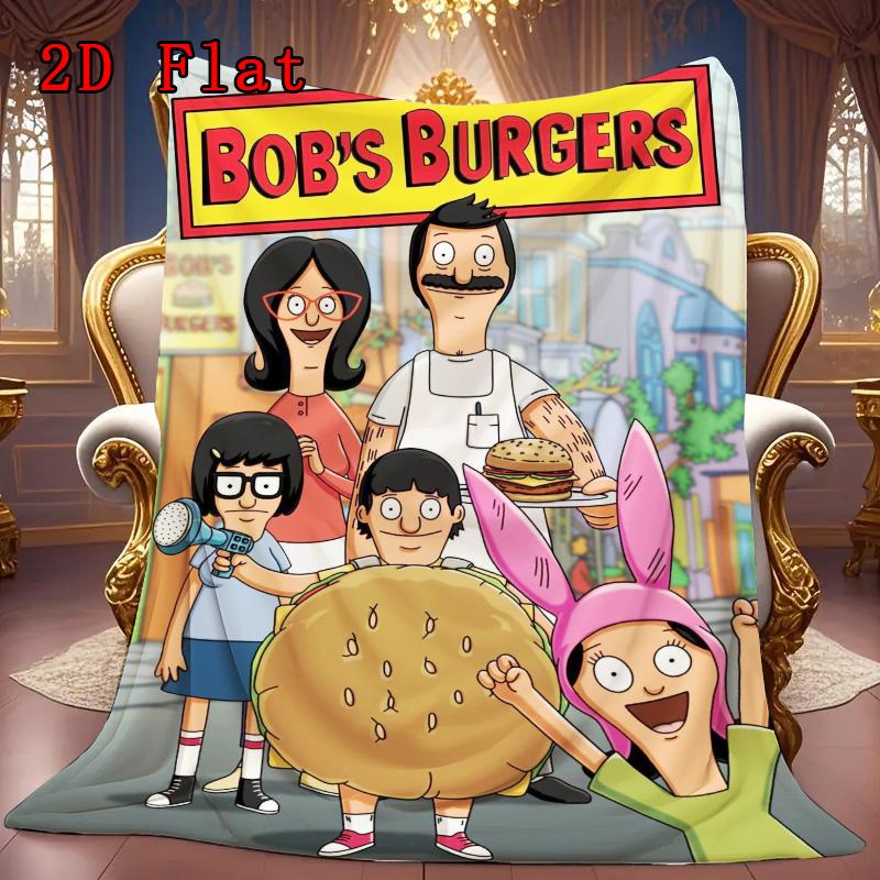 Bob's Burgers 2D Flat Pattern Flannel Blanket High quality All Seasons Warmth and Comfort Perfect for Christmas Gifts.PMT0914116