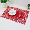 Большая вышитая кружевная салфетка из ткани, нескользящая, цветочная, подставка под обеденный стол, отель