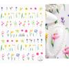 Manicure Spring Summer Floral Nail Foils Strawberry Tulip Flower Nails Decals 3D Nail Sticker