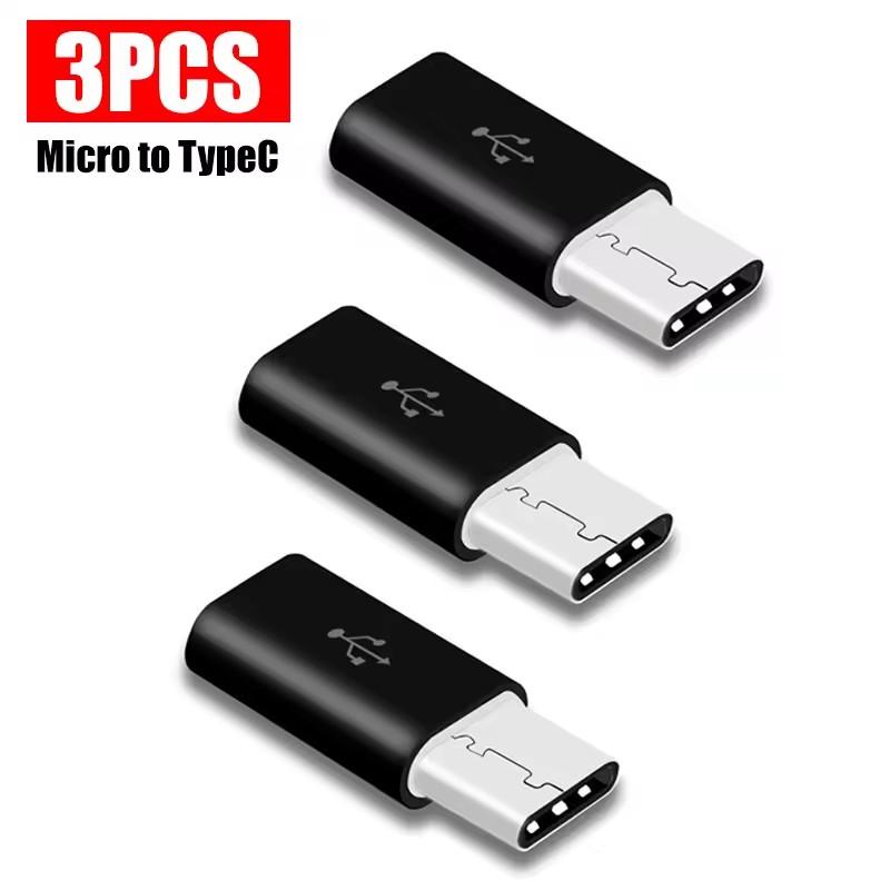 USB Type C To Micro USB Adapter for Phone Tablet Android Charger Data Cable Adapter Micro USB Female To TypeC Male OTG Converter 3