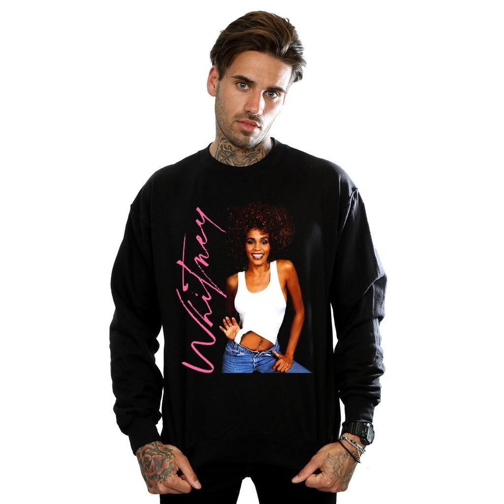 Whitney Houston Mens Whitney Smile Sweatshirt