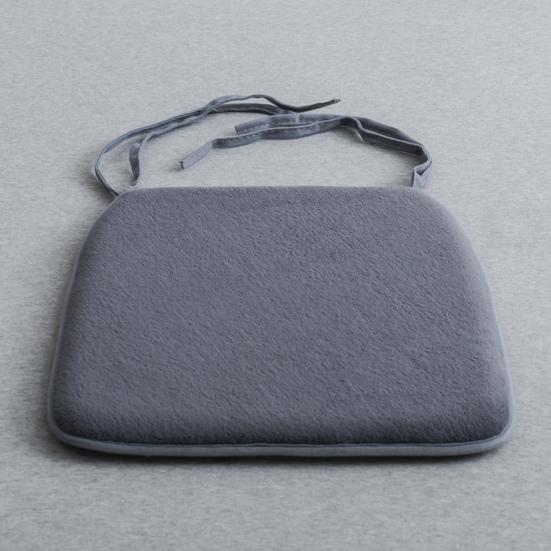 Winter Warm Velvet Seat Cushion for Folding Chairs Plush Chair with Ties, Soft Cozy Non-slip Cushion, 15.75" Comfortable Mat Workstation x Office