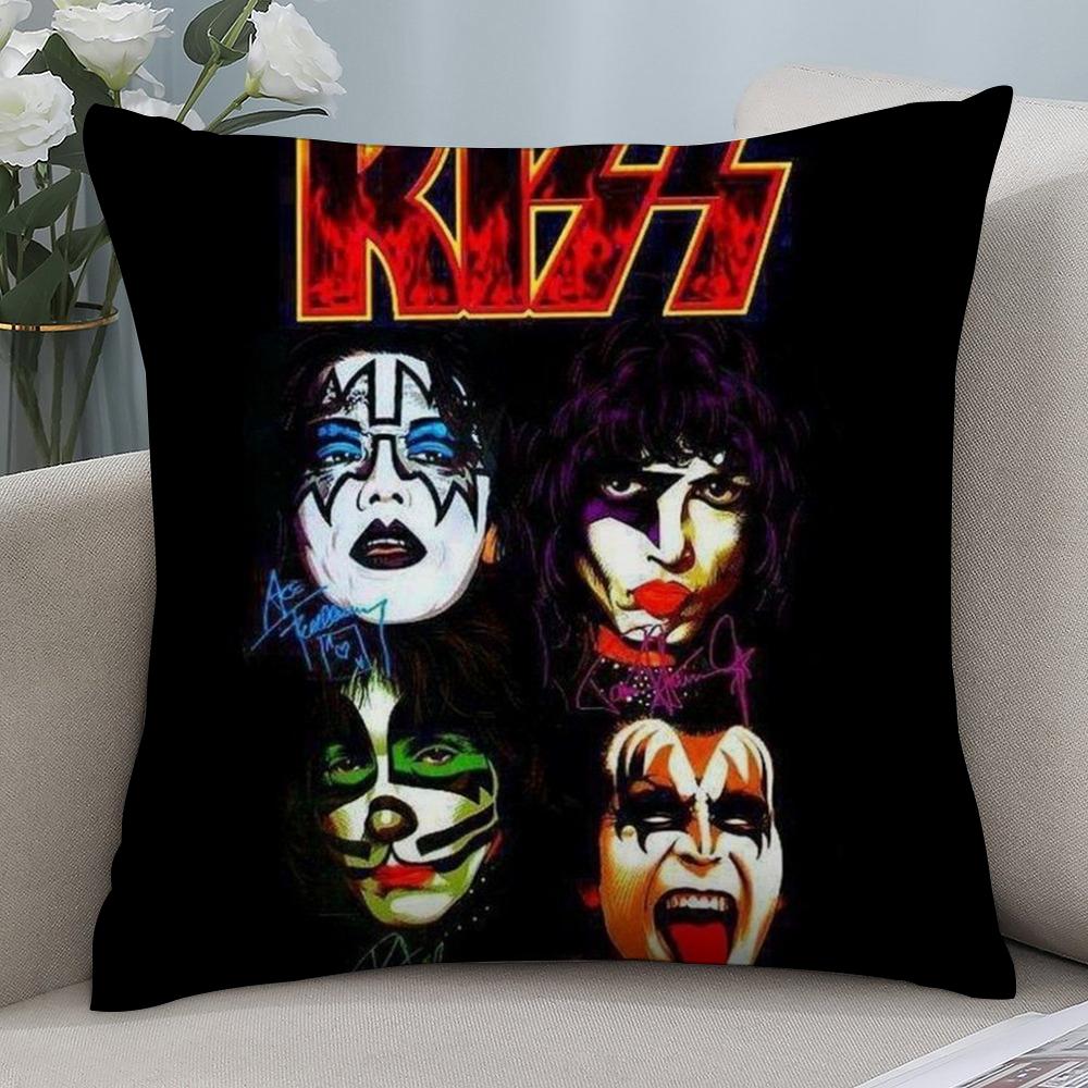 Американский горячий Хэви-метал Рок группа Kiss Наволочка Короткий плюш Диван Декоративный Подарок Дом Двусторонняя печать Подушка