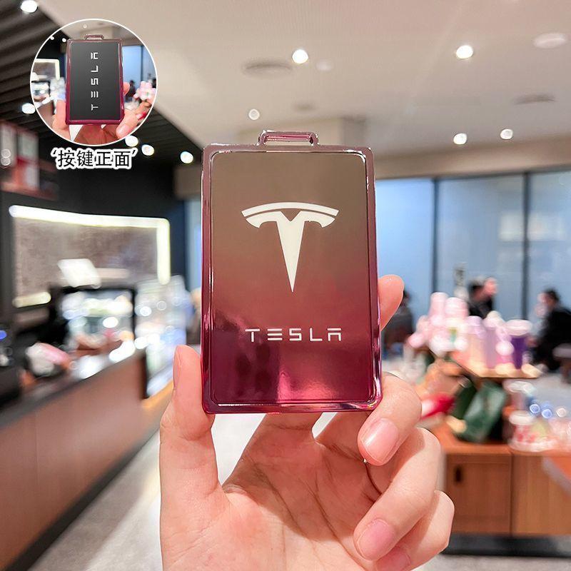 CREKH1 TPU Car Smart Remote Key Case Cover Protector Holder Shell Bag For Tesla Model 3 Model S Model X Model Y Keychain Accessories