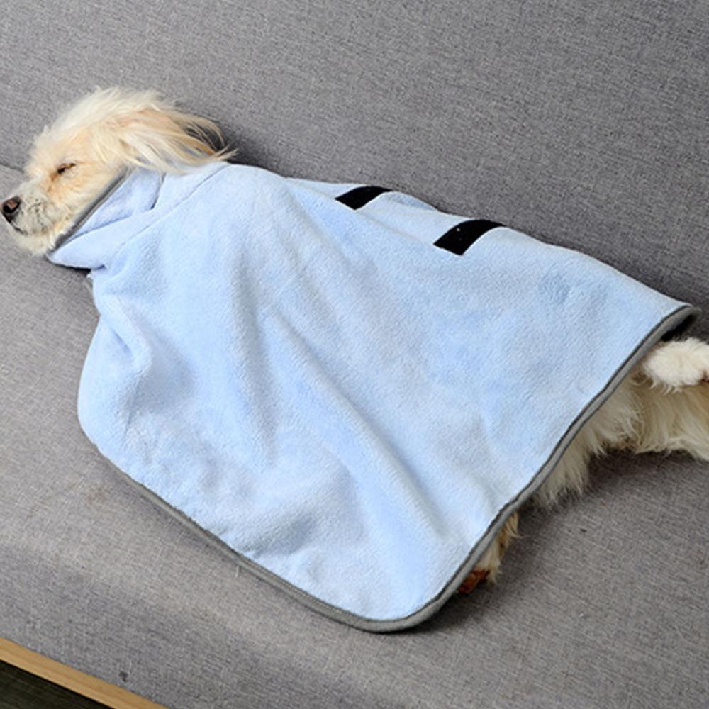 Large Size Cut Pet Bath Robe Microfiber Fabric Dog Drying Coat Small Medium Pets