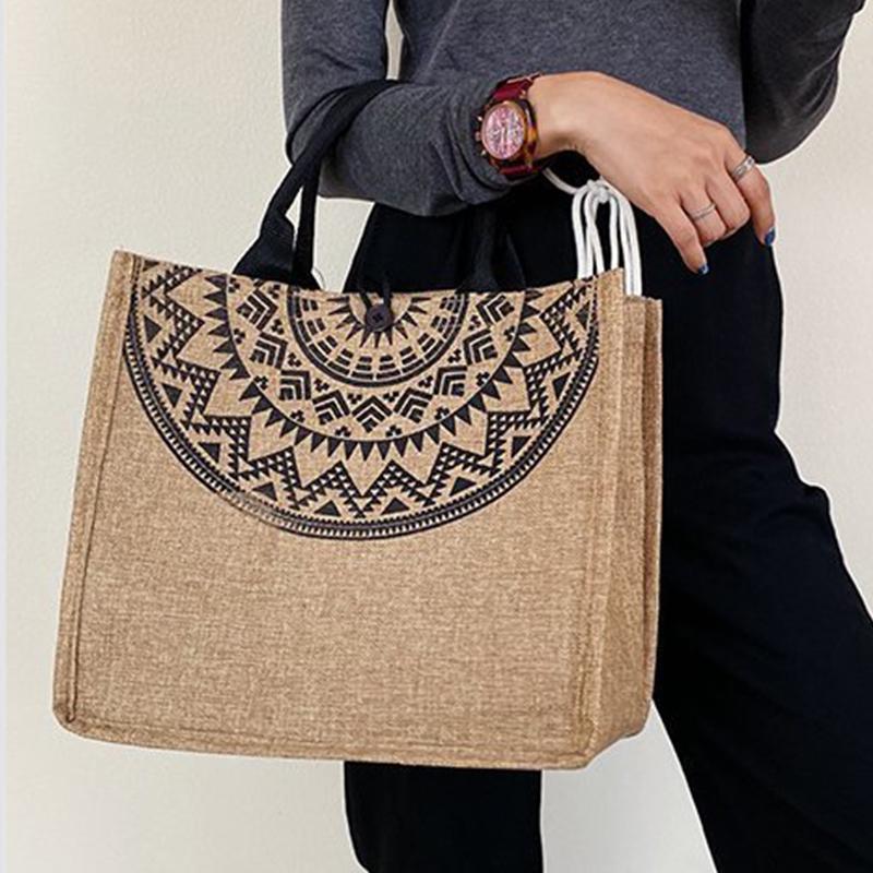 Холщовая сумка шоппер для пляжа и покупок