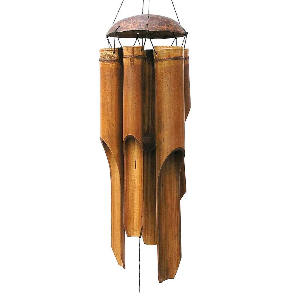 Bamboo Wind Chimes 72cm Windbell Chimes Craft For Outdoor Garden Patio Home Decoration Zen Meditation Vintage Chord Blacony Yard