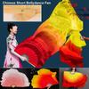 10cm Half Circle Silk Veil Chinese Short Bellydance Fan Hand Dye Adults Fan  Kid Women