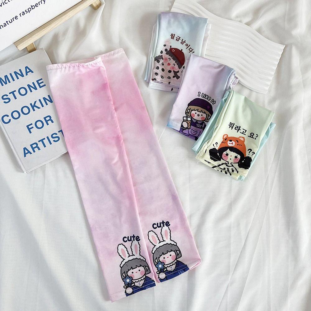 Driving Sunscreen Cartoon Arm Sleeves Cooling Sleeves Ice Silk Sleeve Sun Protection Sleeves