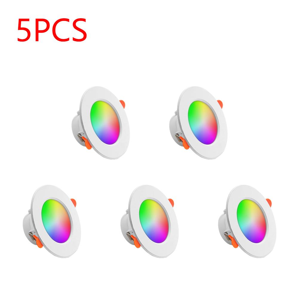 1-6 шт. светодиодный потолочный светильник Tuya Smart Wi-Fi потолочный светильник с регулируемой яркостью RGB + CW + WW прожектор 85-265 В голосовое управление с Alexa Google Home