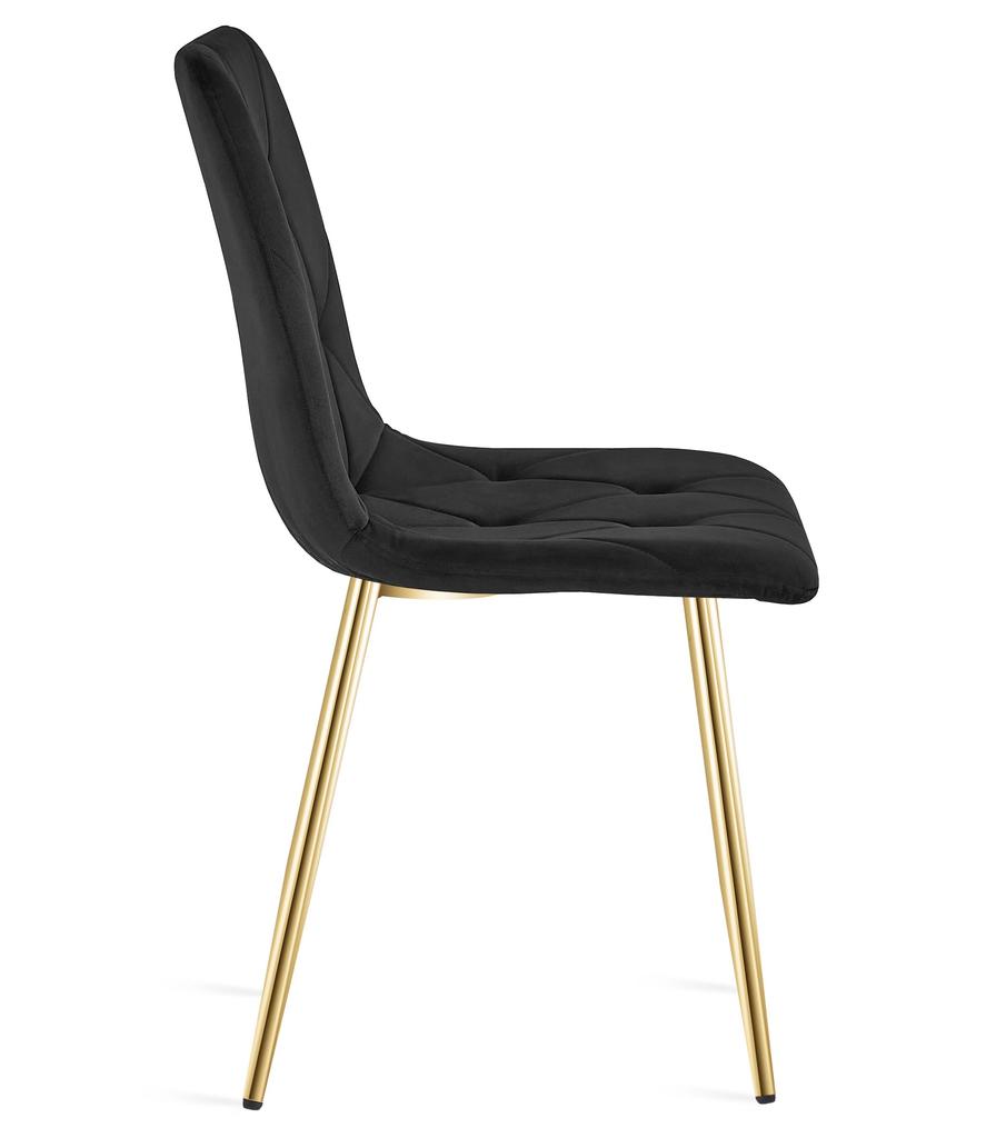 LIBRA chair - black velvet / gold legs x 1