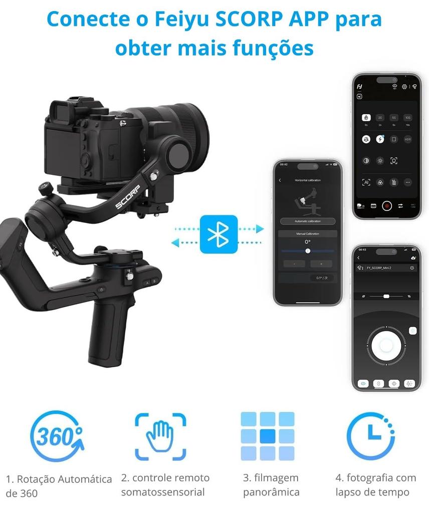 FeiyuTech SCORP 2 Стабилизатор камеры-подвеса для камер с и без ремня AI-слежение Волшебный портрет Штатив Максимальный для видео и кино FY07395