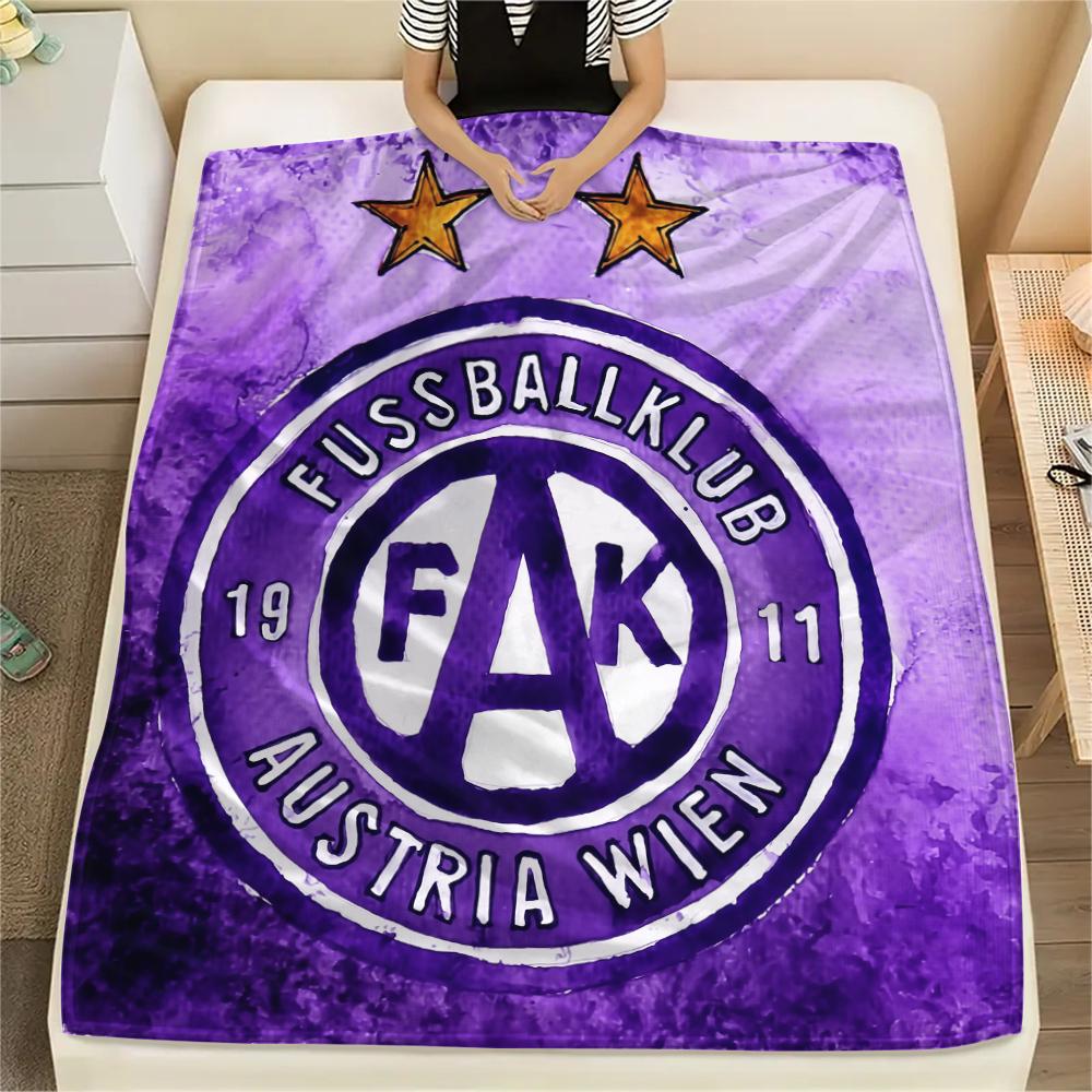 Austria Vienna FC Emblem,pattern Flannel Blanket, High quality Comfortable for All Seasons, Home Decor, Warmth and Comfort, Perfect for Gifts.