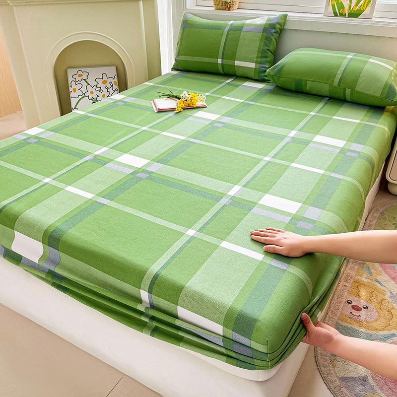 Cotton Bed Sheet on Elastic Cute Printed Mattress Cover for Kids Cartoon Pure Cotton Bed Linen (without Pillowcase)