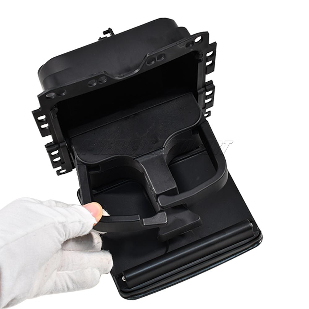 New 7N0862533 for VW Golf Sharan MK2 Tiguan MK1 Seat Alhambra MK2 Dual Cup Holder Rear Drinking Cup Bracket Black Car Accessorie