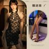 Sex underwear new sexy women's retro lace side open lace cheongsam bed passion uniform