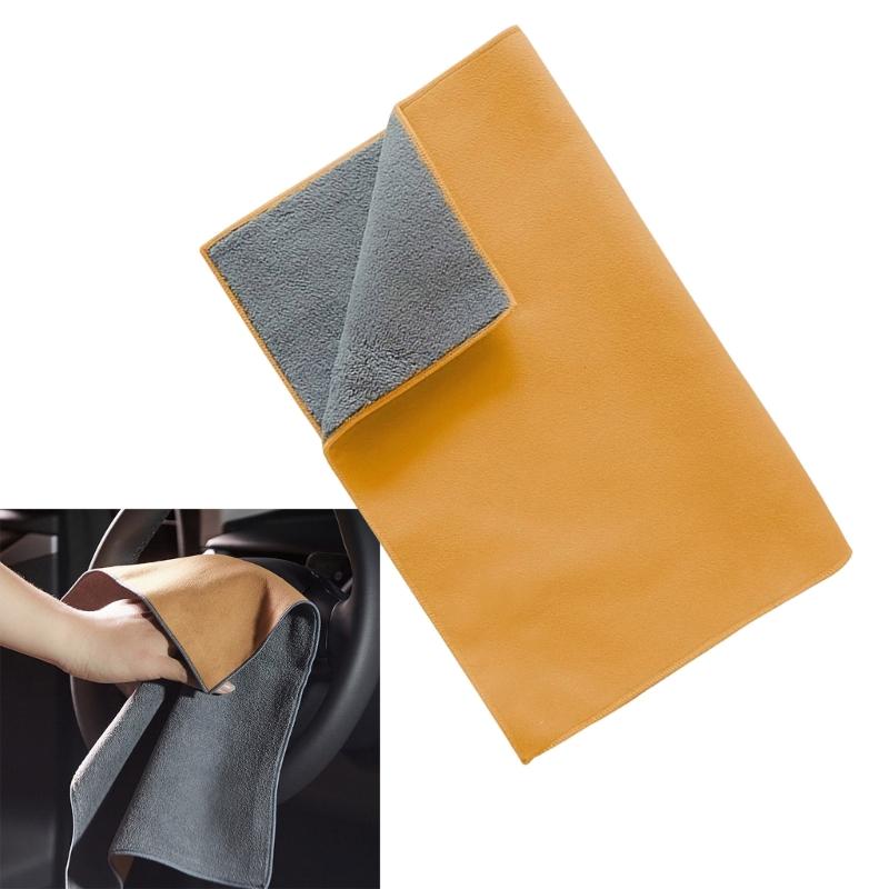 Multipurpose Suedes Car Wash Towel Thick Design High Capacity Water Absorption Quick Drying Cloth for Home