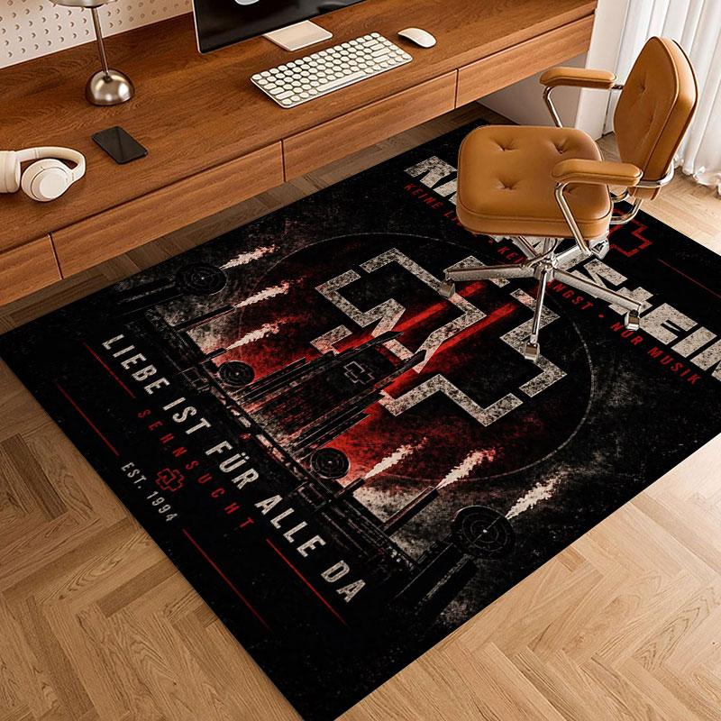 Rammstein Heavy metal band Carpets and Rug 3D Printing Carpet Floor Mat Living Room Bedroom Large Area Soft Carpet-JM003