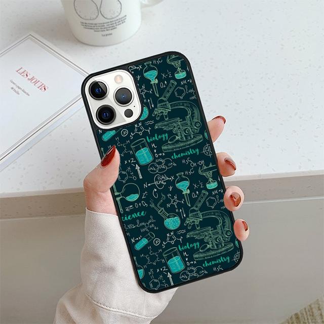 Винтажный Бесшовный Чехол для Телефона Химическая Лаборатория Для iPhone 17 Air 13 12 Чехол Для Apple 14 15 16 Pro Max Plus SE