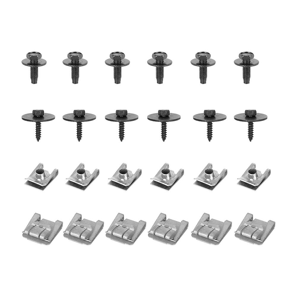 24Pcs Under Engine Cover Undertray Clips Screws For Mercedes Benz W203 W204 W211