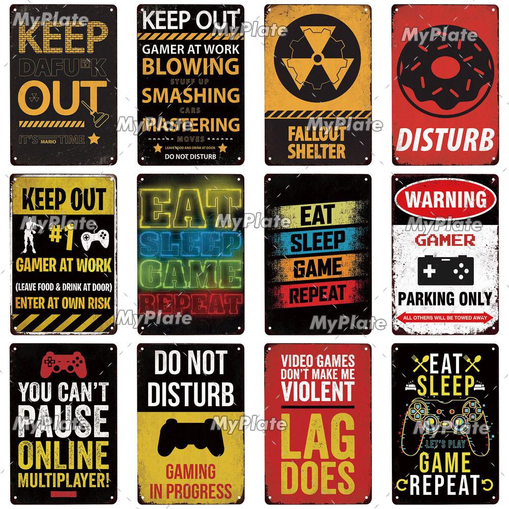 [MyPlate] Game Metal Sign Retro Sign Tin Sign Indoor Party Sign Pub Club Plate Bar Sign Pub Club Plate Summer Home Decor