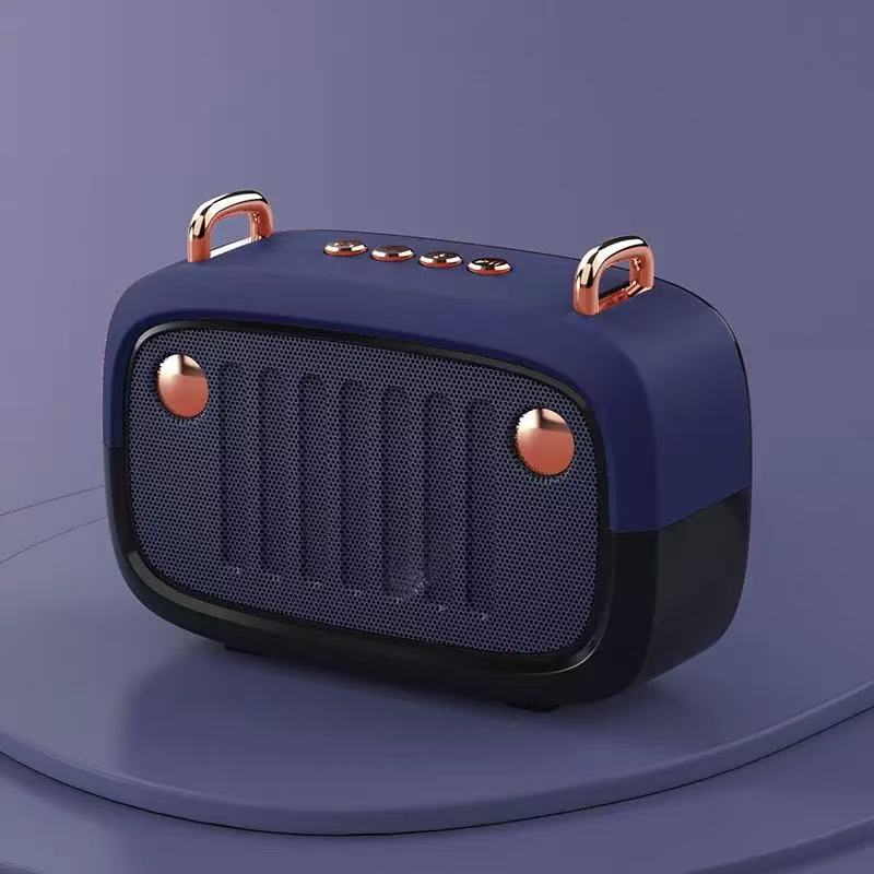Ретро Bluetooth-динамик: Мощный бас, Hi-Fi звук и высокая громкость для помещений/улицы - Портативный мини
