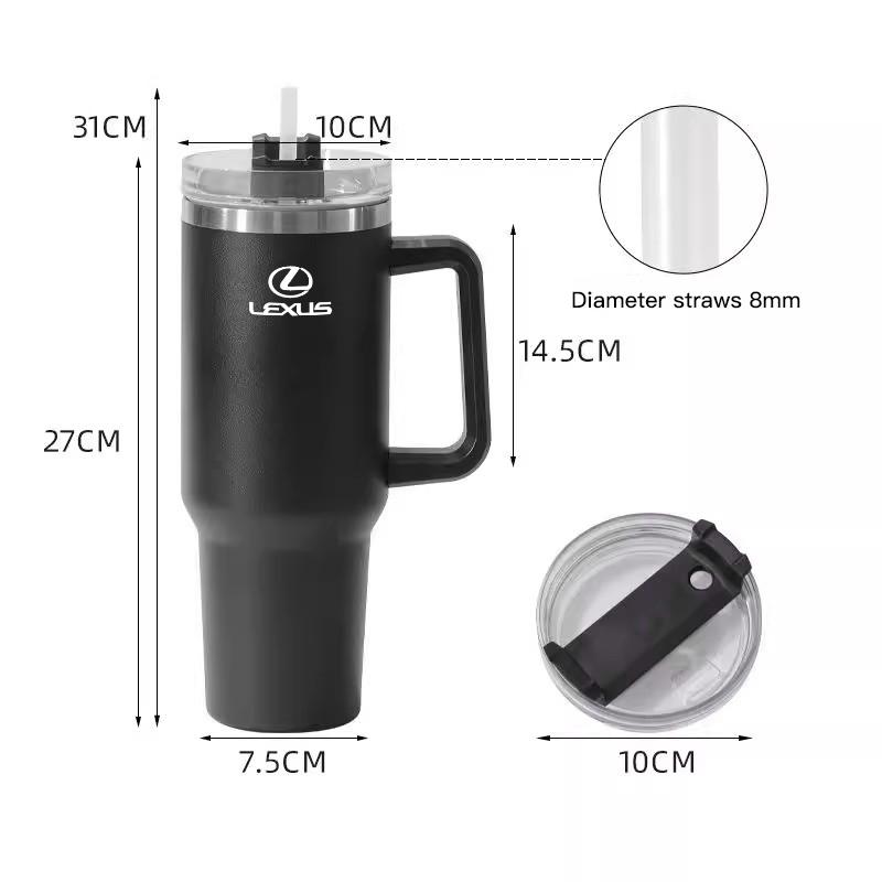 1200ML Stainless Steel Thermos Cup Car Accessories Coffee Mug For Lexus FSPORT LBX NX RX 350h 450h ES UX 300e GS GX IS LS LX CT