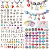 DIY Kids Crystal Bead Bracelet Kit With Small Box 1.5cm Height 66-162pcs Sweet Fruit Flower Design