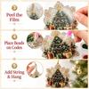 2D Flat  Painting Kit Hand-made Craft Christmas Tree Pendant DIY Christmas Ornament  Home