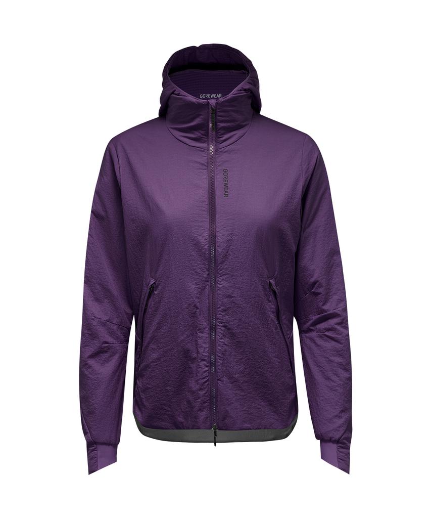 Gorewear Concurve Windstopper Epe Insulated Hooded Jacket Women - Purple Indigo (Women'S) Windproof And Thermal Outerwear