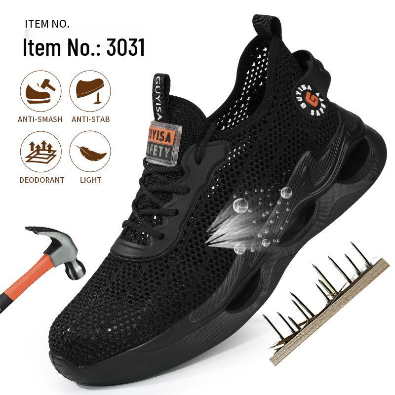 Мужские легкие рабочие ботинки с защитным стальным подноском - Защита от ударов, Защита от проколов, Комфорт в любое время года