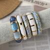 Geometric Shape Dripping Oil Bracelet Vintage Punk Style Exaggerated Bangle  Party Occasion